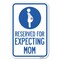 Signmission Reserved for Expecting Mom with Graphic Heavy-Gauge Aluminum Sign, 18" L, 12" H, A-1218-23199 A-1218-23199 - alternate 1